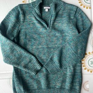 croft & barrow Women's Turquoise Cowl Neck Sweater